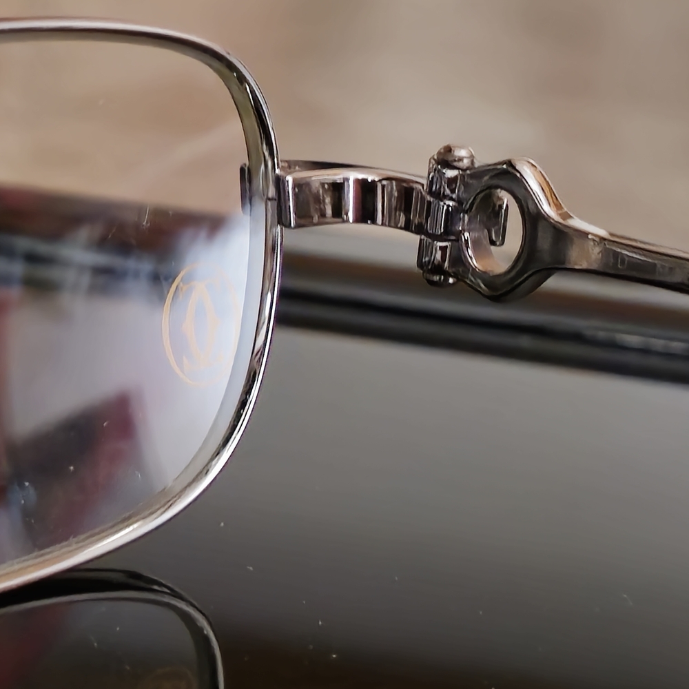 Silver Rectangular Men's Glasses - image 9